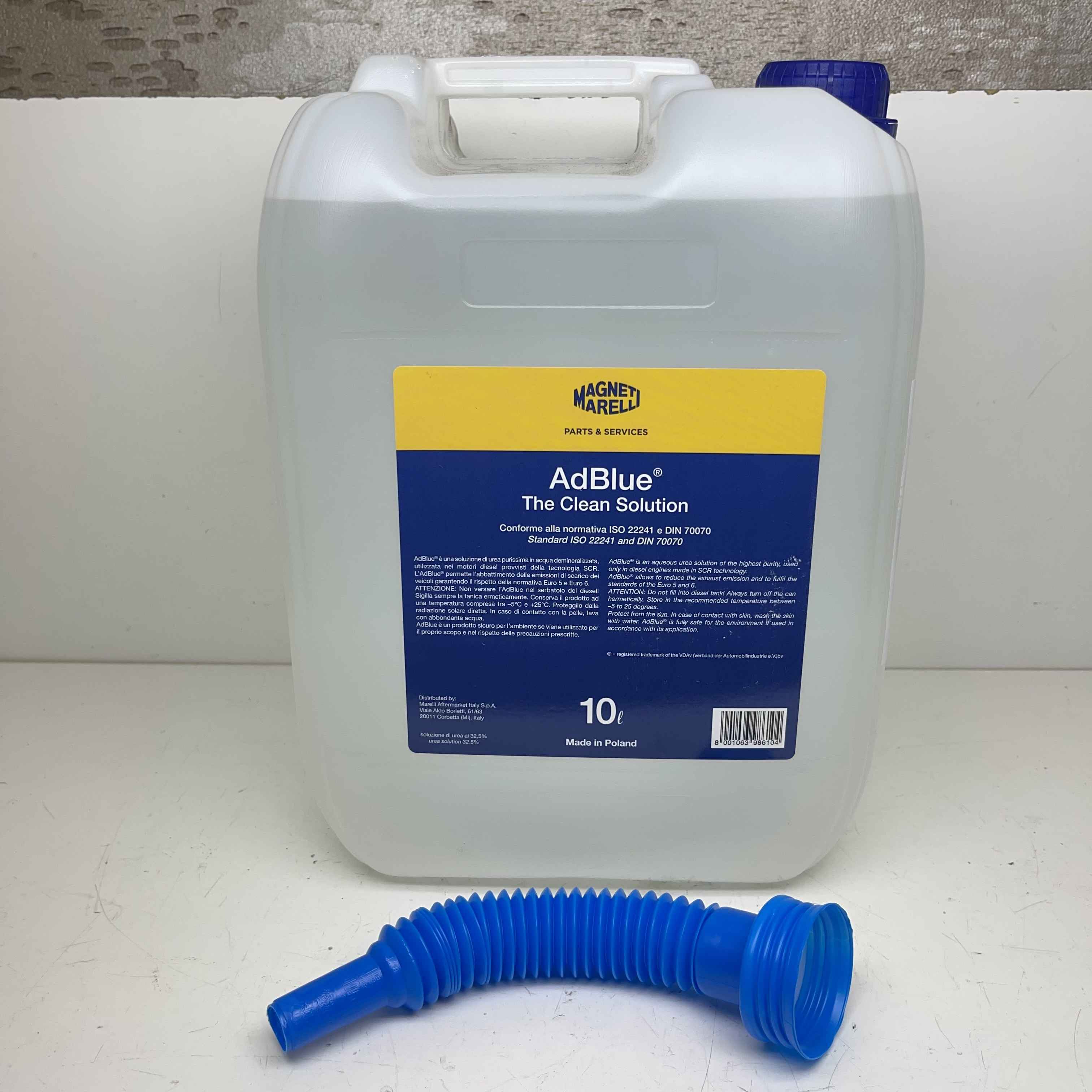 ADBLUE AD BLUE MAGNETI MARELLI EURO 5 EURO 6 TANICA 10LT CON BECCUCCIO