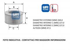 FILTRO ARIA UFI 30.074.01