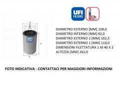 FILTRO IDRAULICO STERZO UFI 80.040.00
