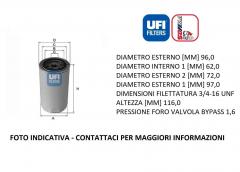 FILTRO OLIO UFI 23.185.00