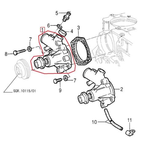 POMPA ACQUA ALFA ROMEO 75 -90 SPICA PER 60533508