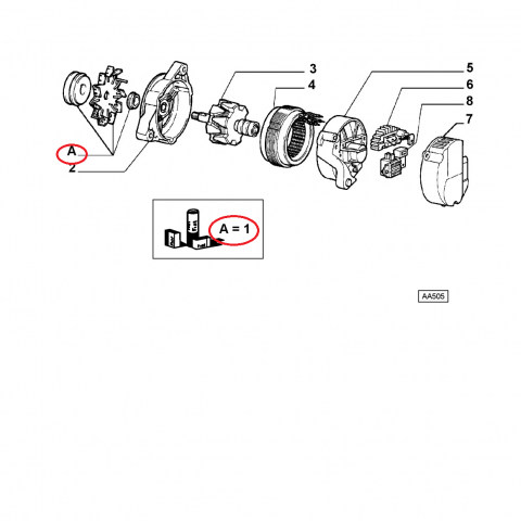 KIT REVISIONE ALTERNATORE LANCIA DELTA ORIGINALE 9942012
