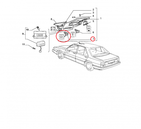 INTERRUTTORE PULSANTE LUCI LANCIA THEMA ORIGINALE 82407106