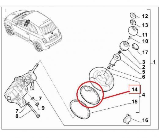 CORNICE CUFFIA LEVA DEL CAMBIO ORIGINALE FIAT NUOVA 500 71775051