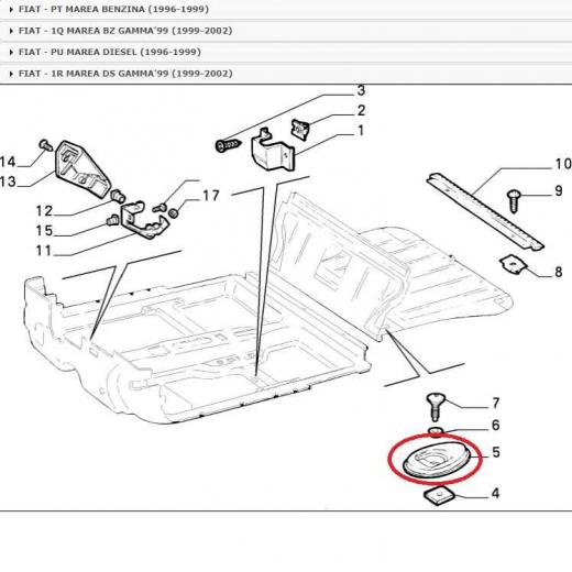 MOSTRINA TAPPETO FIAT MAREA ORIGINALE 717658636