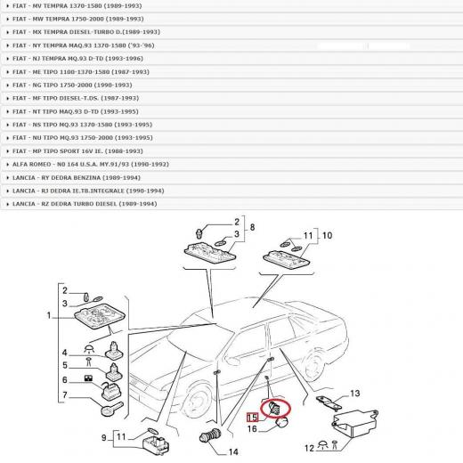 INTERRUTTORE PULSANTE LUCE SPORTELLO FIAT - ALFA - LANCIA ORIGINALE 7592570