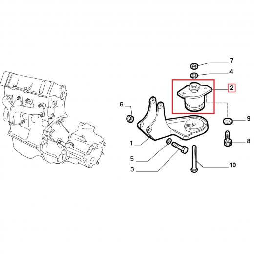 SUPPORTO SOSPENSIONE MOTORE FIAT SEICENTO ORIGINALE 46557979