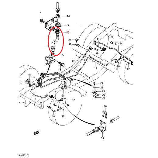 FLESSIBILE TUBO FRENO SUZUKI SAMURAI - SJ 413 PER 5157083030