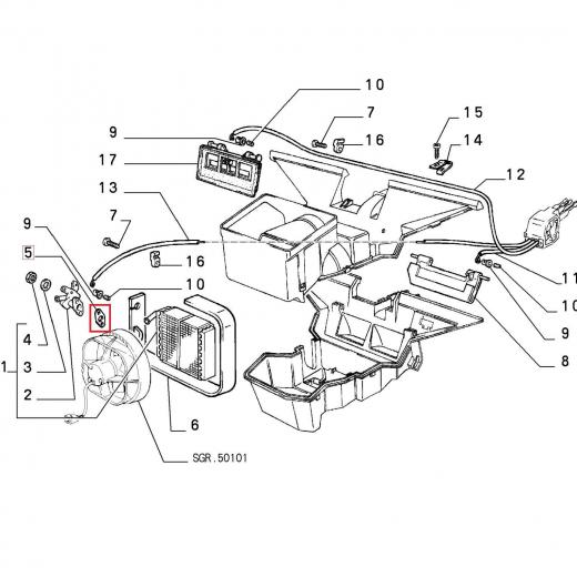 GUARNIZIONE RUBINETTO RISCALDAMENTO FIAT 850 SPECIAL - COUPE PER 4176872