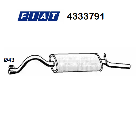 SILENZIATORE POSTERIORE FIAT 131 MIRAFIORI ORIGINALE 4333791