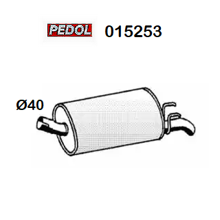SILENZIATORE POSTERIORE RENAULT SUPER 5 PEDOL PER 7700752644