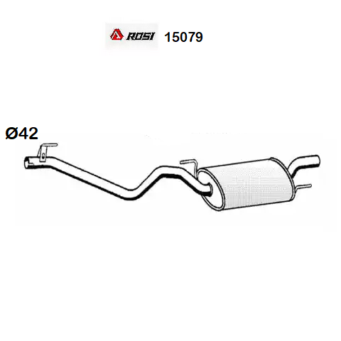 SILENZIATORE POSTERIORE VW GOLF - VENTO ROSI PER 1H6253609N