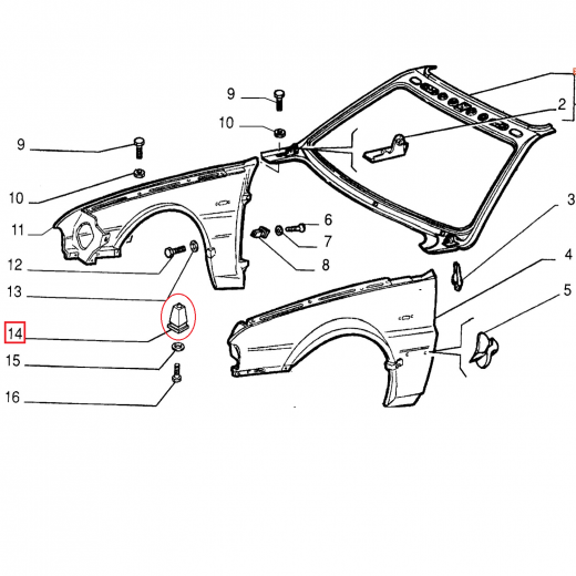 BLOCCHETTO FISSAGGIO LANCIA THEMA - DELTA ORIGINALE 5979901
