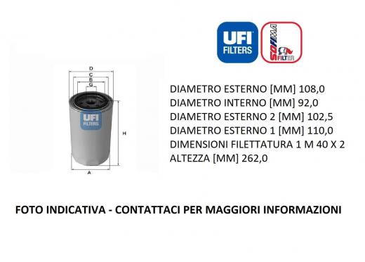 FILTRO IDRAULICO STERZO UFI 80.040.00