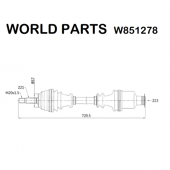 SEMIASSE ANTERIORE DESTRO RENAULT CLIO - KANGOO WORLD PARTS PER 7701352775