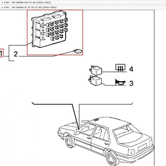 CENTRALINA PORTAFUSIBILI FIAT CROMA ORIGINALE 82468200