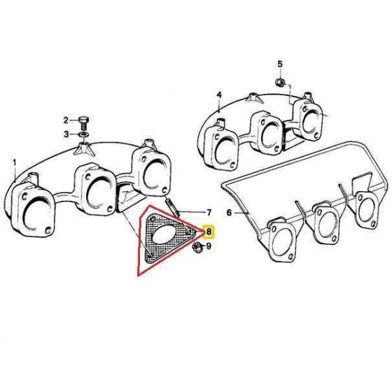 GUARNIZIONE COLLETTORE SCARICO BMW 3 - 5 PER 18111245429 - 11761706301