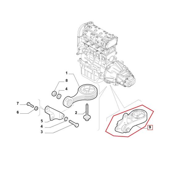 SUPPORTO SOSPENSIONE MOTORE FIAT IDEA - LANCIA MUSA PER 51749175