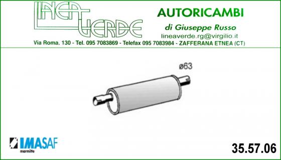 SILENZIATORE CENTRALE IMASAF PER 8585093 IVECO DAILY I - ALFA AR 8